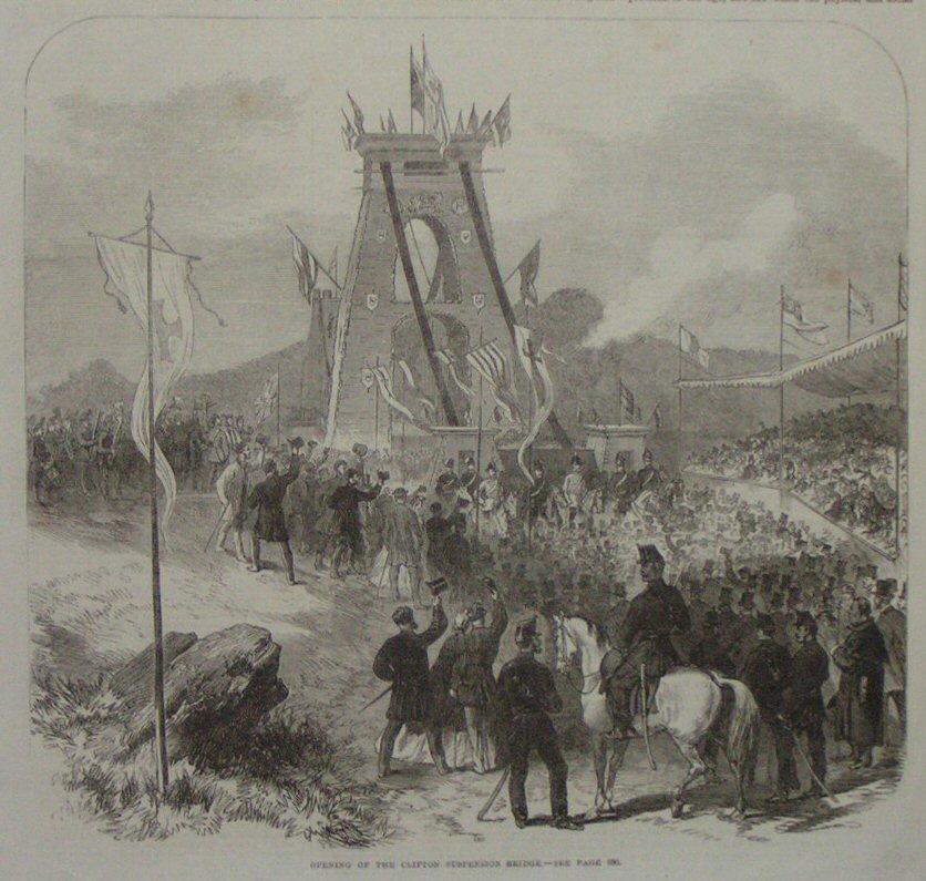 Wood - Opening of the Clifton Suspension Bridge.